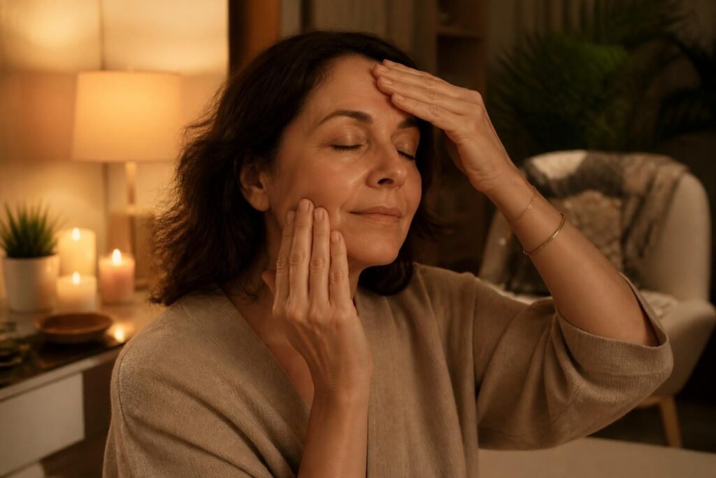 découvrez des techniques simples d'auto-massage du visage pour vous détendre efficacement le soir et améliorer votre bien-être quotidien.