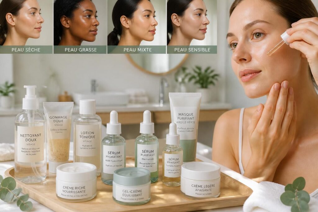 découvrez notre guide complet pour une routine de soin visage adaptée à votre type de peau et révélez un teint éclatant et en bonne santé.