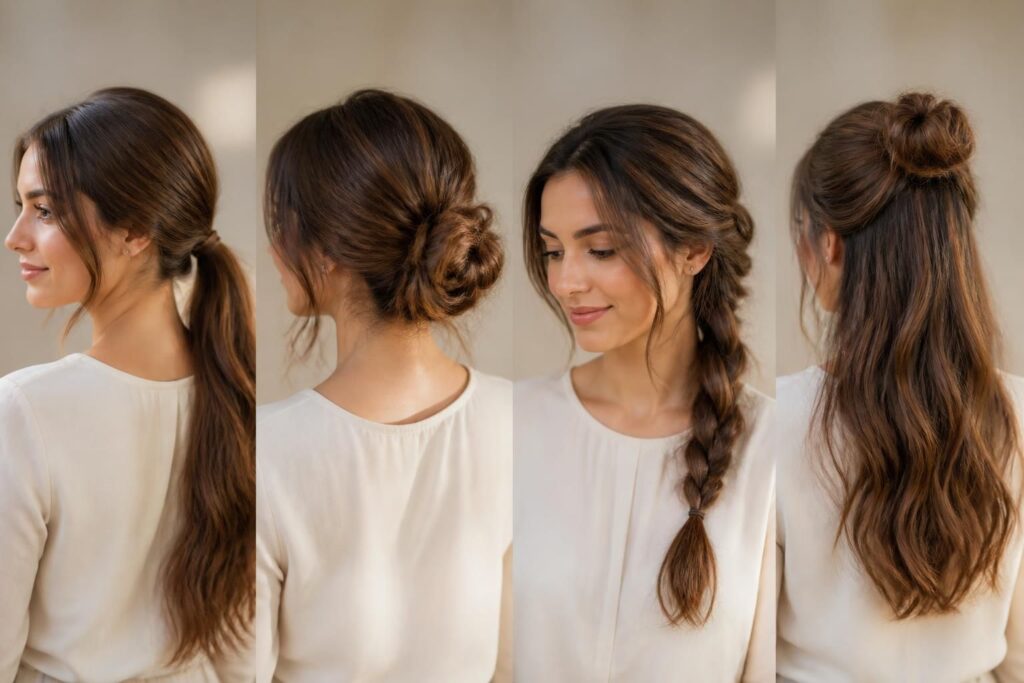 découvrez des coiffures faciles et rapides pour cheveux longs, réalisables en seulement 5 minutes. idéales pour un look chic au quotidien sans prise de tête.