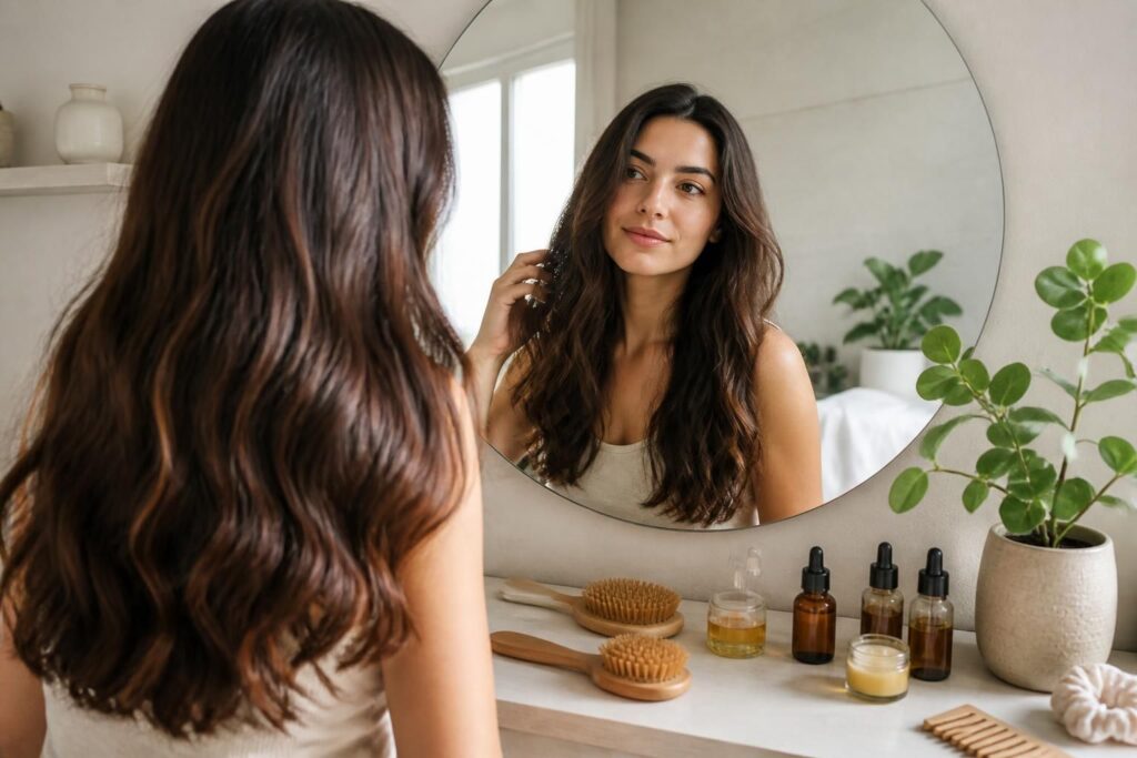 découvrez le principe de la cure de sébum et son mode d'emploi pour des cheveux naturellement équilibrés et en pleine santé.