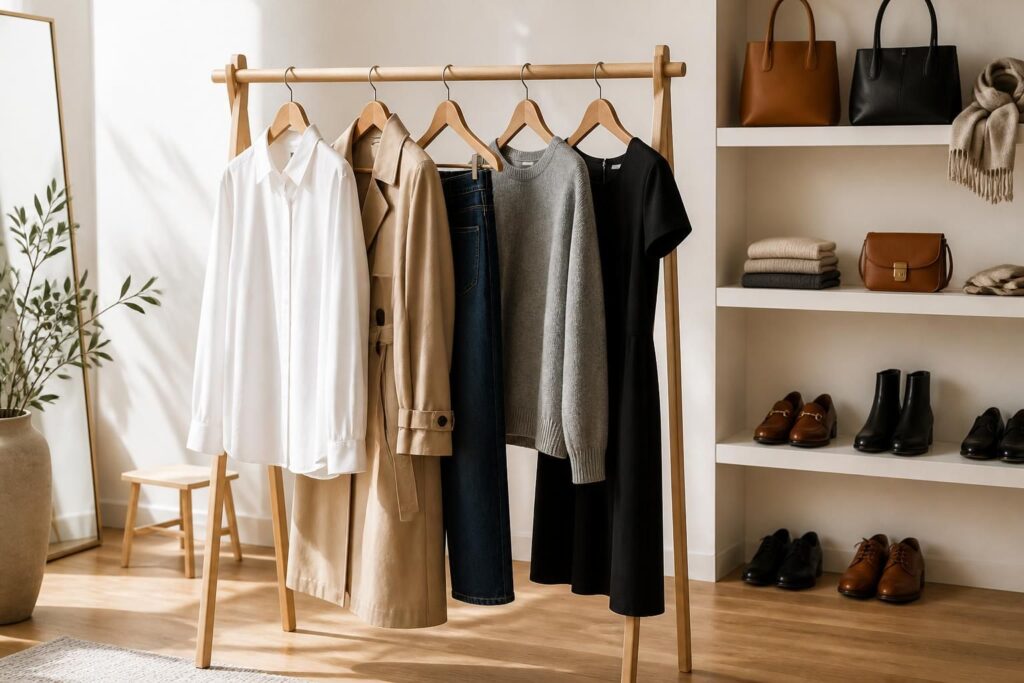 découvrez les basiques intemporels indispensables à avoir dans son dressing pour un style élégant et adapté à toutes les saisons.