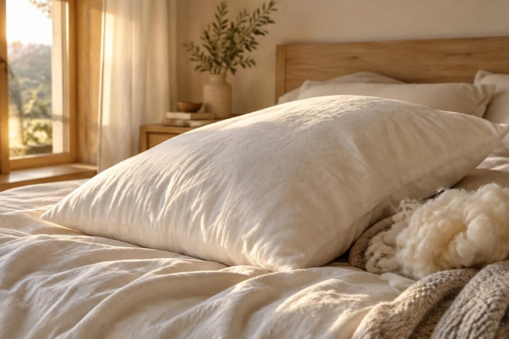 découvrez les bienfaits d’un oreiller en laine : une matière naturelle et respirante pour un confort douillet et des nuits plus douces.